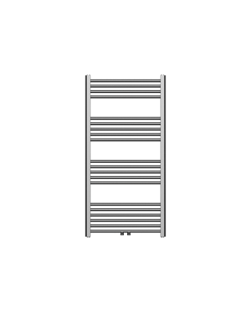 120x60 cm - 775 Watt - Ecorad Handdoekradiator - Gunmetal - Universal-6 aansluitpunten