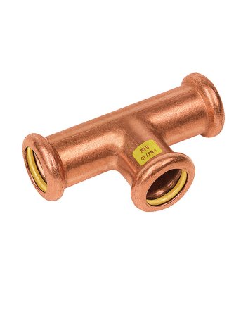 Bonfix Roodkoper Press T-koppeling verlopend (gas) | 28 x 22 x 28