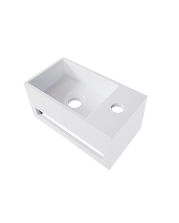 Wiesbaden Julia fontein rechts Solid surface 35 x 20 x 16 cm mat wit