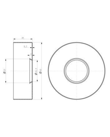 Caral douchearm met muurbevestiging 35 cm mat zwart