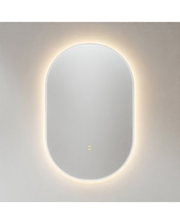 Mondiaz Glow spiegel ovaal 45x90cm Talc Bewegingssensor LED verlichting rondom