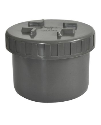 Eindstuk met schroefdeksel 50 mm PVC