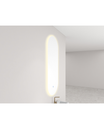 Lumia spiegel ovaal met LED, dimbaar en spiegelverwarming 50 x 100 cm