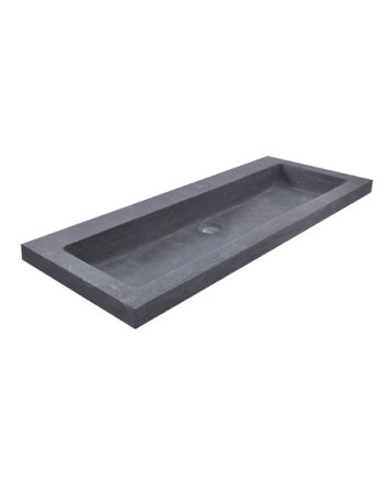 Wiesbaden Raw wastafel enkel zonder kraangat 100x46x5 cm hardsteen gezoet