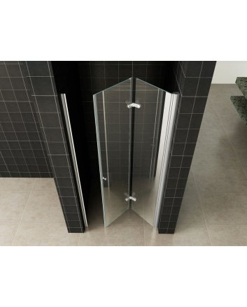 Maki nisdeur vouwbaar rechts 800 x 2000 x 8 mm nano helder glas/chroom