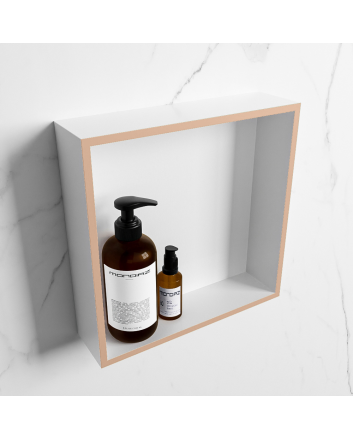 Mondiaz Easy Nis 29,5x29,5cm in solid surface kleur Rosee | Talc. 1 vak geschikt voor in- of opbouw