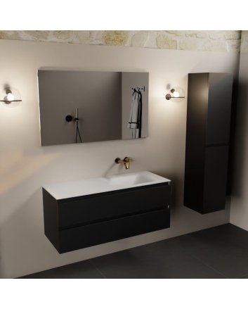 Mondiaz Aivy 120cm badmeubel Urban, wastafel Talc solid surface rechts zonder kraangat