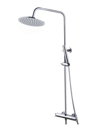 Cross thermostatische regendoucheset opbouw chroom