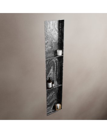 Mondiaz Easy Nis 149,5x29,5cm in solid surface kleur Lava. 3 vakken  geschikt voor in- of opbouw