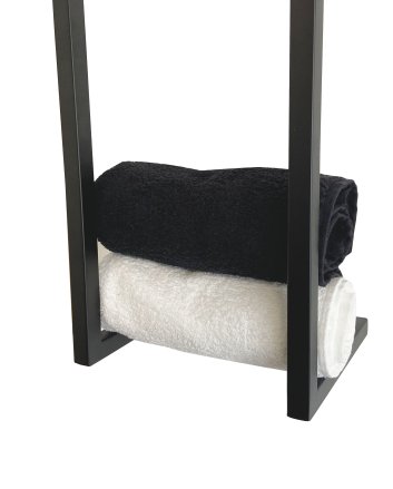 Loft handdoekrek 95 x 25 x 20 cm mat zwart