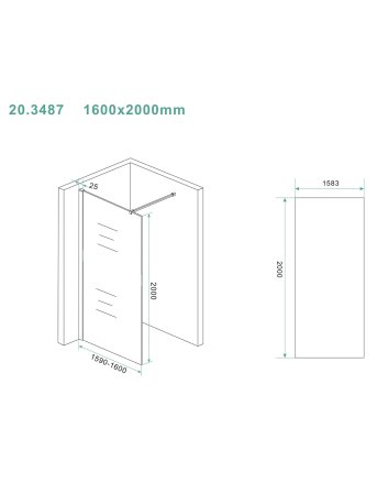 Slim glasplaat 1600 x 2000 x 8 mm nano helder glas