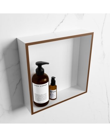 Mondiaz Easy Nis 29,5x29,5cm in solid surface kleur Rust | Talc. 1 vak  geschikt voor in- of opbouw