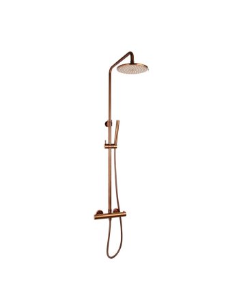 Sani DeLuxe Doucheset opbouw thermostatisch (in hoogte verstelbaar) rond Brons douchekop 25 cm