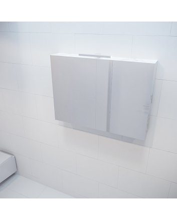 Mondiaz Cubb spiegelkast 100x70x16cm kleur carrara met 2 deuren