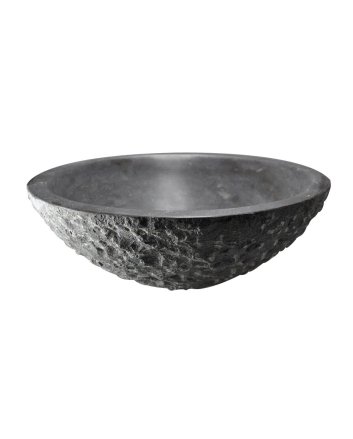 Wiesbaden Raw waskom rond hamerslag 42x14 cm hardsteen gezoet