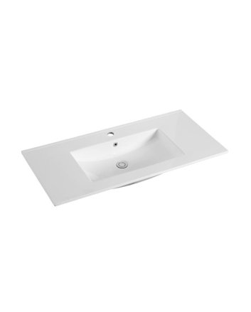 Sani DeLuxe Wastafel Keramiek Classic 100, met een kraangat
