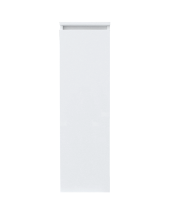 Sani DeLuxe Trendline kolomkast half hoog met greeplijst aluminium  Hoogglans Wit