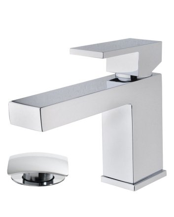 Rombo wastafelkraan met clickwaste chroom