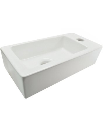Rhea mini fontein rechts 36,5 x 18 x 9 cm keramiek glans wit