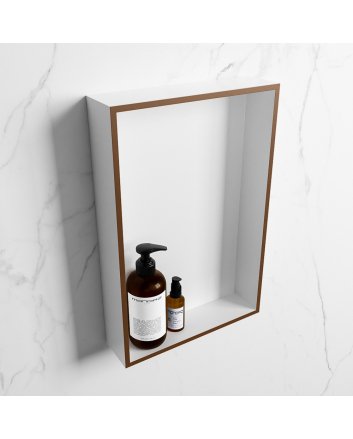 Mondiaz Easy Nis 44,5x29,5cm in solid surface kleur Rust | Talc. 1 vak  geschikt voor in- of opbouw