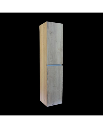 Sani DeLuxe Trendline basic kolomkast met greeplijst aluminium Natural Oak