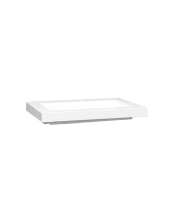 Sani DeLuxe Wastafel Senza mineraalmarmer verdekte afvoer 60, met een kraangat