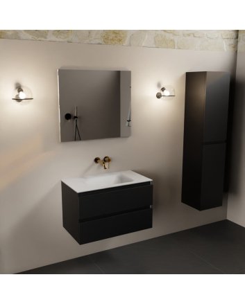 Mondiaz Aivy 80cm badmeubel Urban, wastafel Talc solid surface midden zonder kraangat