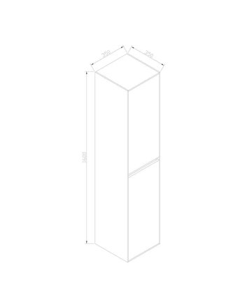 Sani DeLuxe Compact Greeploos kolomkast met greeplijst aluminium Century Oak