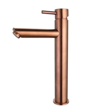 Sani DeLuxe Wastafelmengkraan opbouw hoog rond Brons