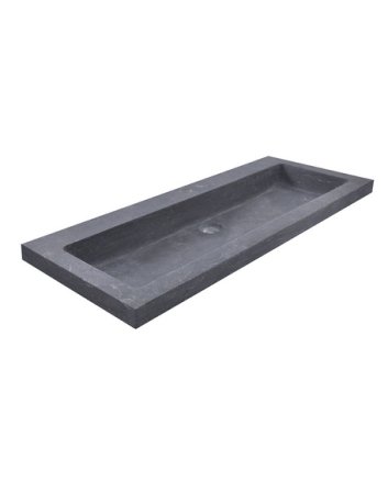 Wiesbaden Raw wastafel enkel met 1 kraangat 100x46x5 cm hardsteen gezoet