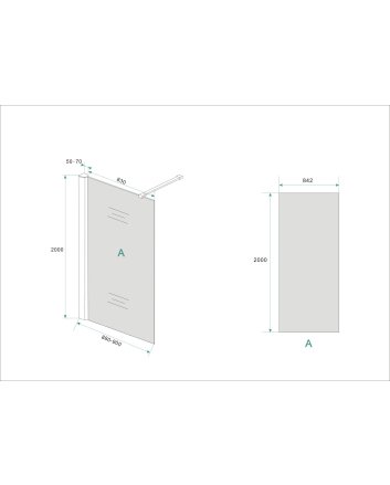 Comfort inloopdouche 900 x 2000 x 10 mm nano rookglas/chroom