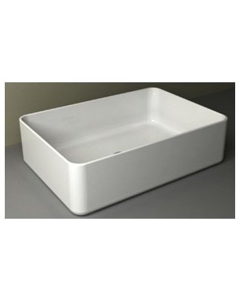 Wiesbaden Link waskom rechthoekig 35x50x12 cm keramiek glans wit