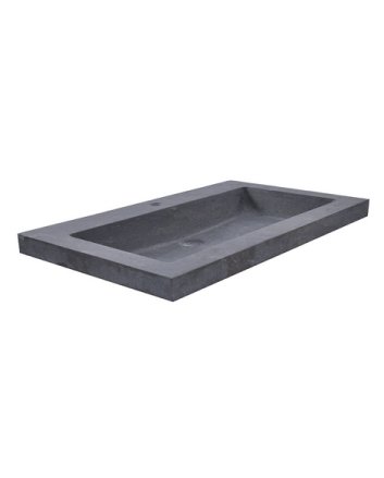 Wiesbaden Raw wastafel enkel met 1 kraangat 60x46x5 cm hardsteen gezoet