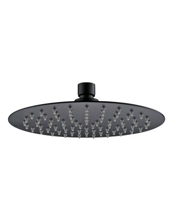 304 hoofddouche rond 25 cm mat zwart