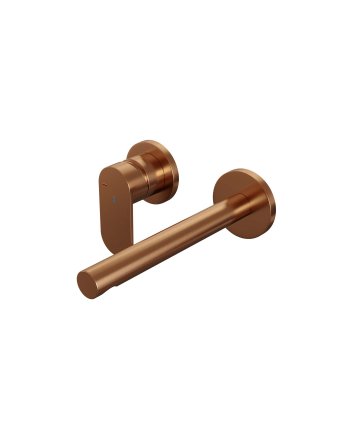 BRAUER Copper Edition inbouw wastafelmengkraan met rechte uitloop en rozetten model C2 koper geborsteld PVD