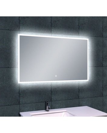 Quatro spiegel rechthoek met LED, dimbaar en spiegelverwarming 100 x 60 cm