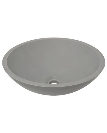 Wiesbaden Valerie waskom rond 43x13 cm solid surface betonlook