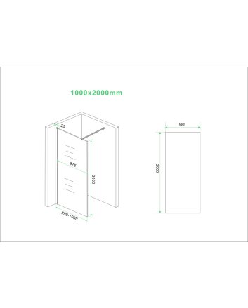 Slim glasplaat 1000 x 2000 x 8 mm nano vintage brons glas