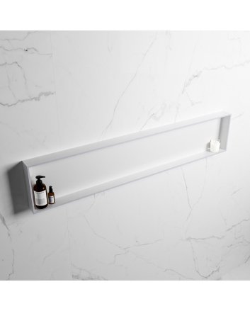 Mondiaz Easy Nis 149,5x29,5cm in solid surface kleur Cale | Talc. 1 vak  geschikt voor in- of opbouw