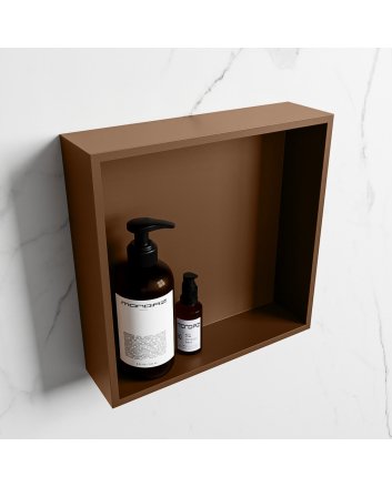 Mondiaz Easy Nis 29,5x29,5cm in solid surface kleur Rust | Rust. 1 vak  geschikt voor in- of opbouw