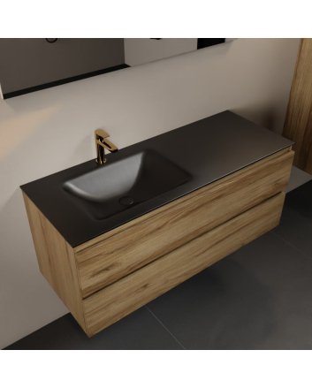 Mondiaz Aivy 120cm badmeubel Chai, wastafel Urban solid surface links 1 kraangat