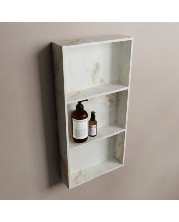 Mondiaz Easy Nis 149,5x29,5cm in solid surface kleur Frappe. 2 vakken geschikt voor in- of opbouw