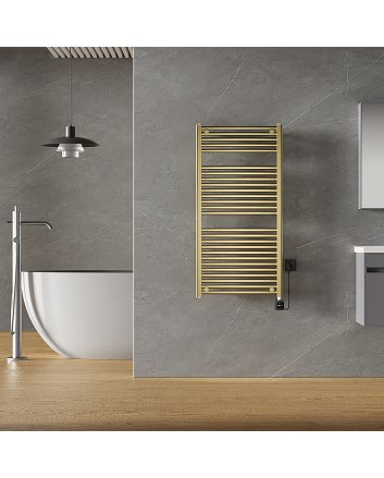 Elara elektrische radiator Smart WiFi 118,5 x 60 cm geborsteld messing PVD