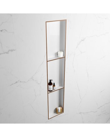 Mondiaz Easy Nis 149,5x29,5cm in solid surface kleur Rust | Talc. 3 vakken  geschikt voor in- of opbouw