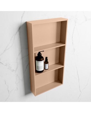Mondiaz Easy Nis 59,5x29,5cm in solid surface kleur Rosee | Rosee. 3 vakken  geschikt voor in- of opbouw