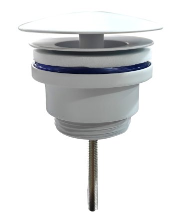 UniMatch open afvoerplug 5/4''glans wit
