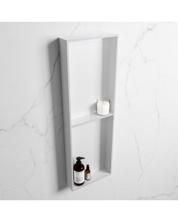 Mondiaz Easy Nis 149,5x29,5cm in solid surface kleur Cale | Talc. 2 vakken geschikt voor in- of opbouw
