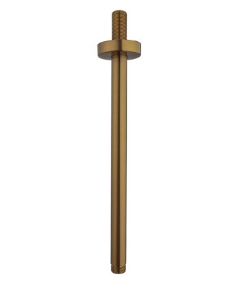 Caral douchearm met plafondbevestiging 30 cm geborsteld brons koper
