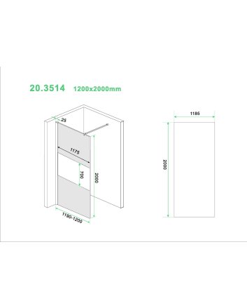 Slim glasplaat 1200 x 2000 x 8 mm nano rookglas met melkglas middenband