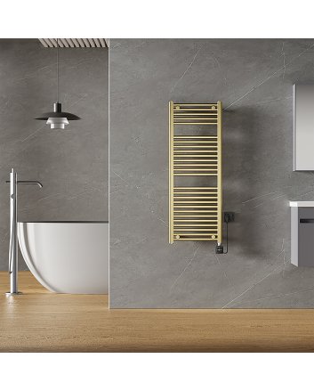 Elara elektrische radiator Smart WiFi 118,5 x 45 cm geborsteld messing PVD